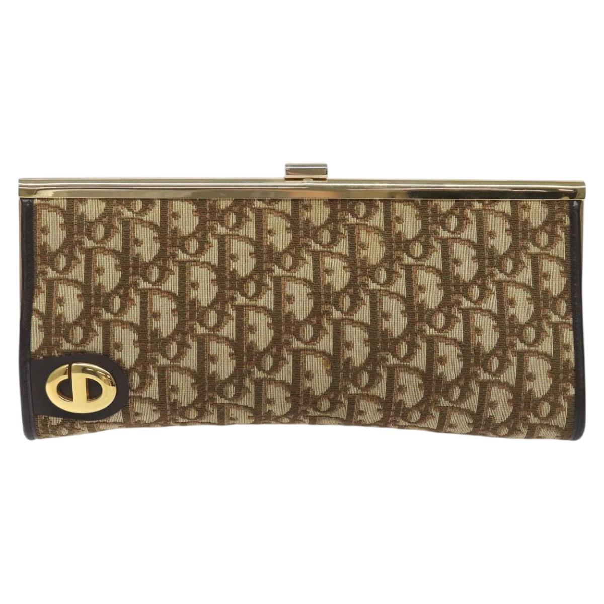 Vintage Christian Dior Trotter Monogram Clutch Purse