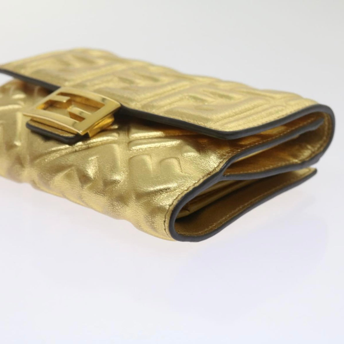 Vintage Fendi Gold Monogram Wallet