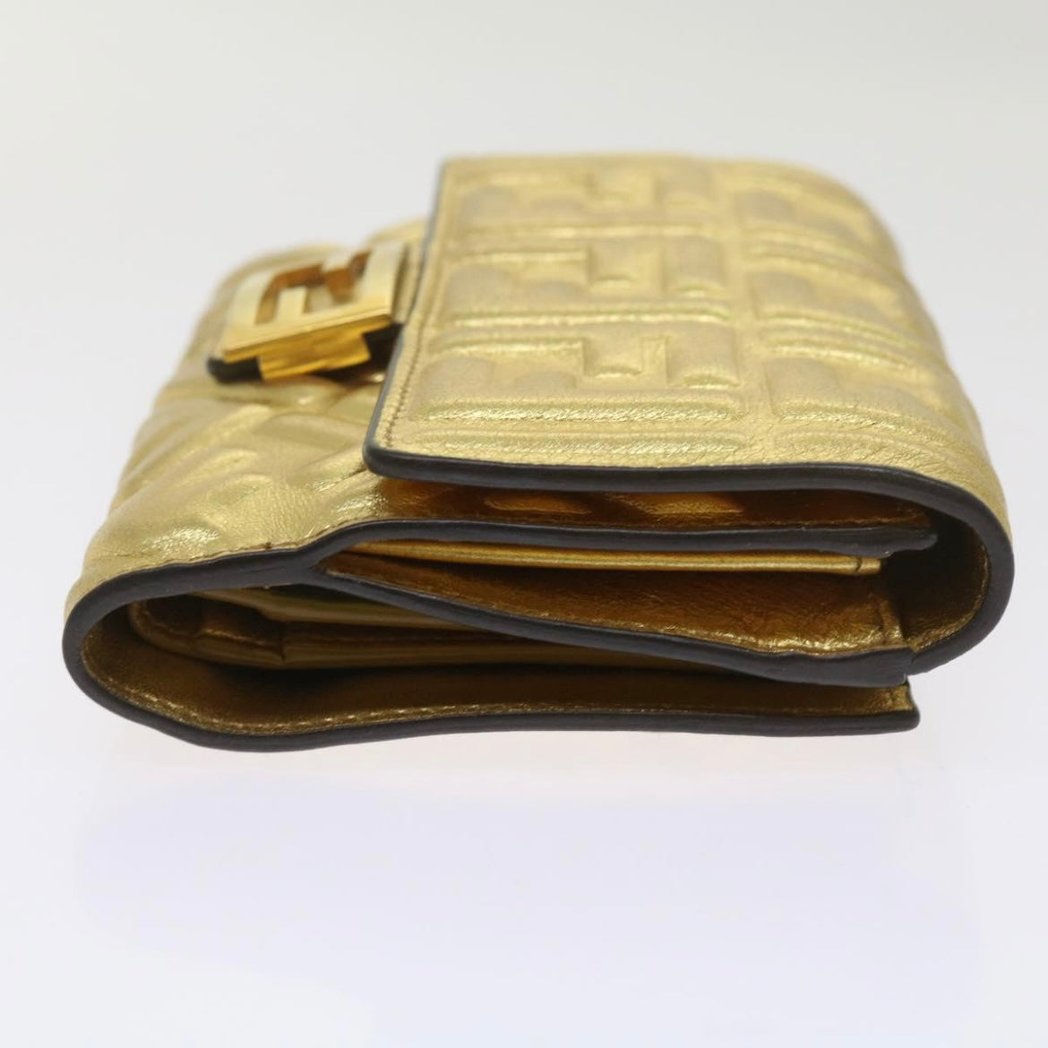 Vintage Fendi Gold Monogram Wallet