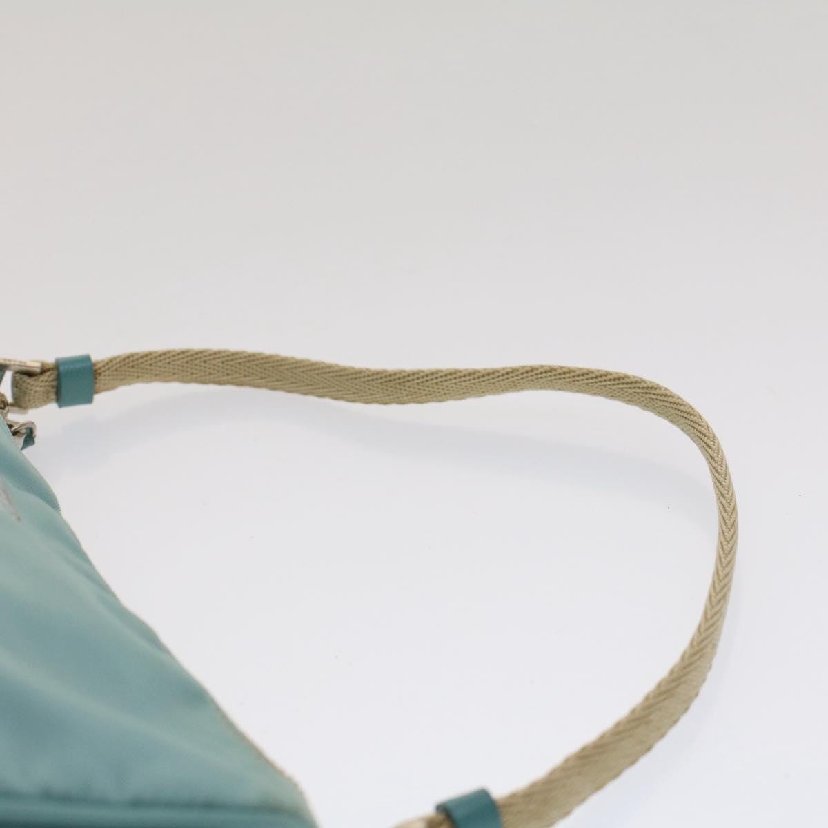 Vintage Prada Nylon Tessuto Nero Light Baby Blue Purse