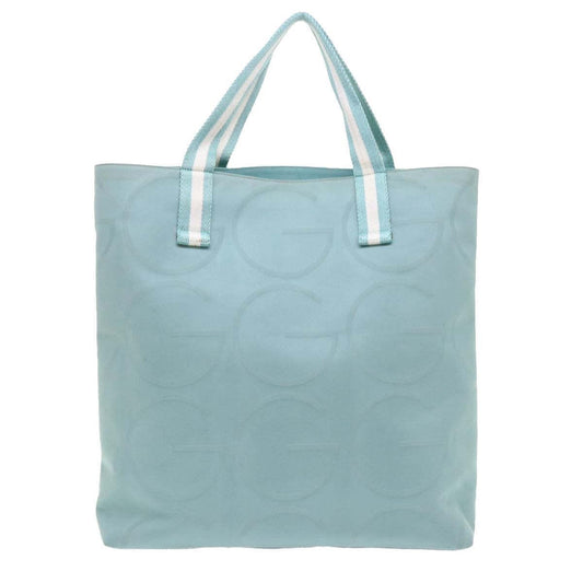 Vintage Gucci Baby Blue GG Monogam Tote Bag